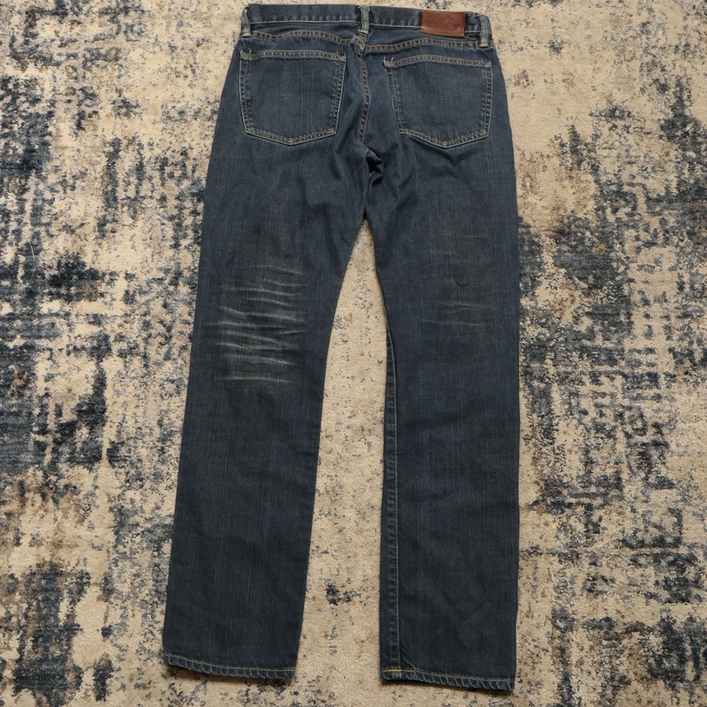 Polo Ralph Lauren 381 Slim Fit Jeans Men's 33x30 Rigid 100% Cotton Blue Denim